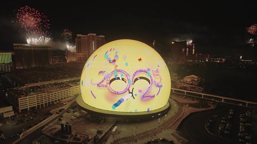 Las Vegas Welcomes 2025 with Sphere Countdown & Epic Fireworks