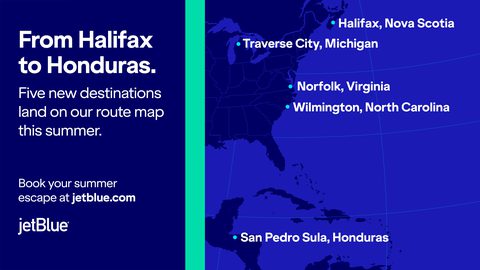 JetBlue Expands Summer Routes on East Coast