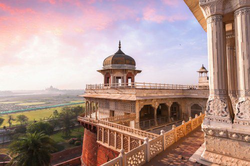 Red Fort View Sunrise Agra