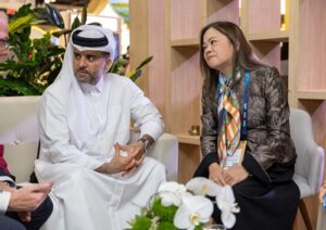 Leaders discuss future journeys, with orchids and old-world courtesy close by.