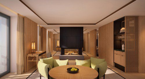 Aman Rosa Alpina, Italy - Render, Suite Living Area_50287 (1)