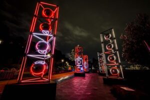 Vivid Sydney 2025 Barangaroo Trispheric Garden - Credit Destination NSW