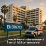 Uninsured travelers face substantial financial risk from medical emergencies.
