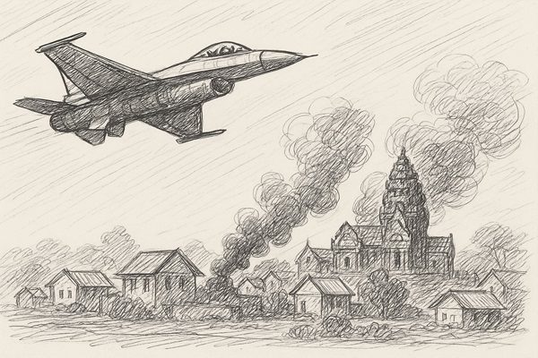 Thailand–Cambodia border flares as F‑16s hit ground targets