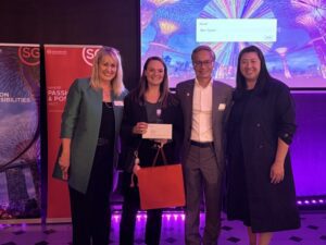 Bec Taylor wons prizes from Shangri-La Group, Changi Airport Group and Skyline Luge Singapore (credit Singapore Tourism Board)