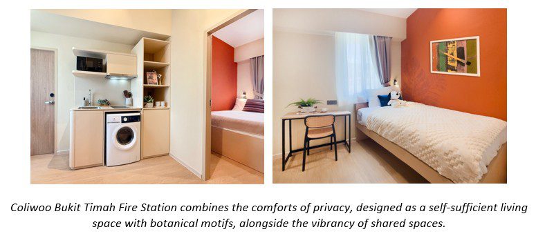Coliwoo Bukit Timah Fire Station combines the comforts of privacy