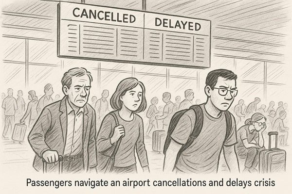 Travellers Dodging Airport Chaos as Delays Hit Crisis Point