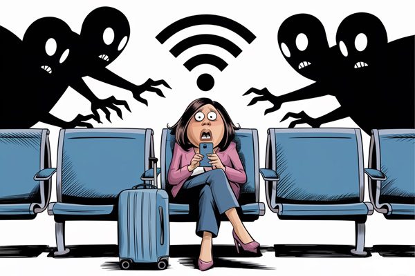 Think Before You Click: Airport Wi-Fi Is a Hacker’s Playground