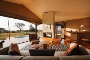 Luxury tented suite at Warangi Ridge—serenity, seclusion, and plunge-pool perfection.