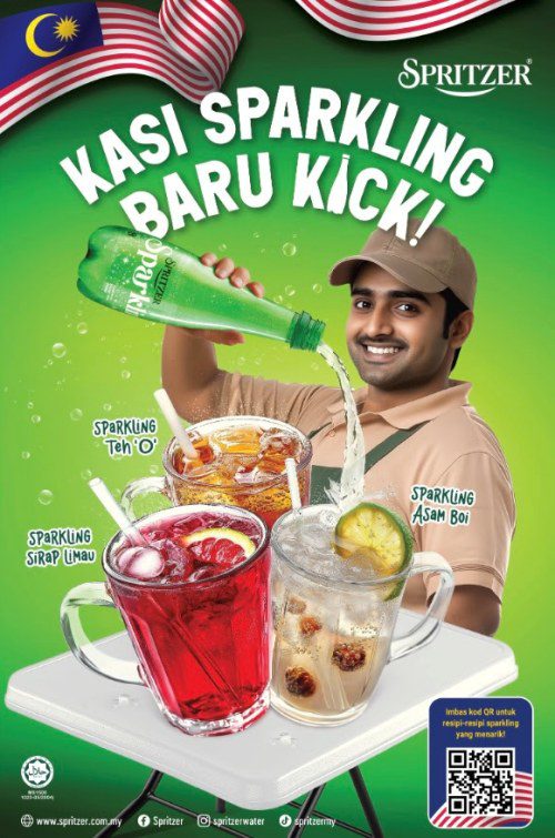 The three new Spritzer Sparkling drink recipes in the Kasi Sparkling, Baru Kick! Campaign