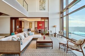 Interior view of a two-bedroom villa