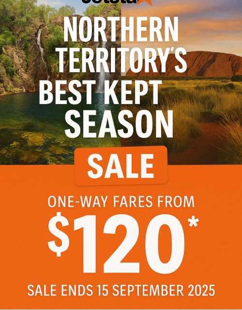 Jetstar NT Sale: Fly to Northern Territory from Just $120*