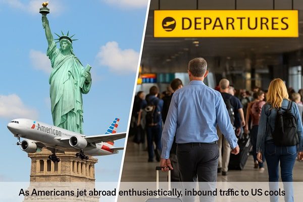 US Travel Balances on Edge: Fewer Arrivals, More Departures