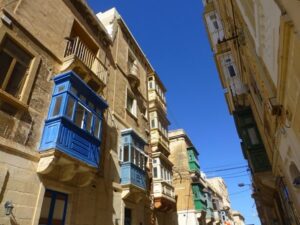 Gallerija balconies are historical symbols of Malta.