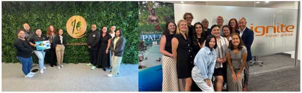 Palau Visitors Authority delegation with Luxury Escapes in Melbourne and Ignite in the Gold Coast