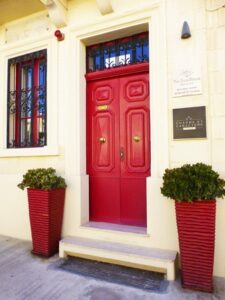 The elegant entrance to The Snop House