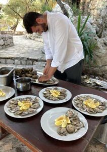 Unforgettable Croatia - oysters on Banja Island