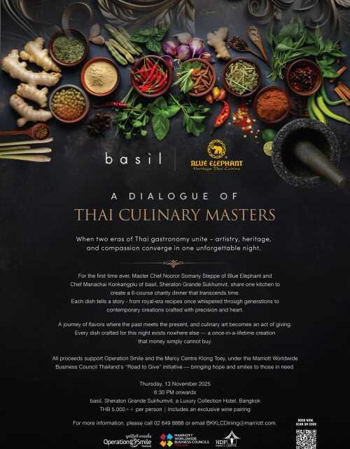 “Once in a Lifetime” Feast Unites Blue Elephant & basil