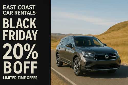 Black Friday Drives 20% Off at East Coast Car Rentals