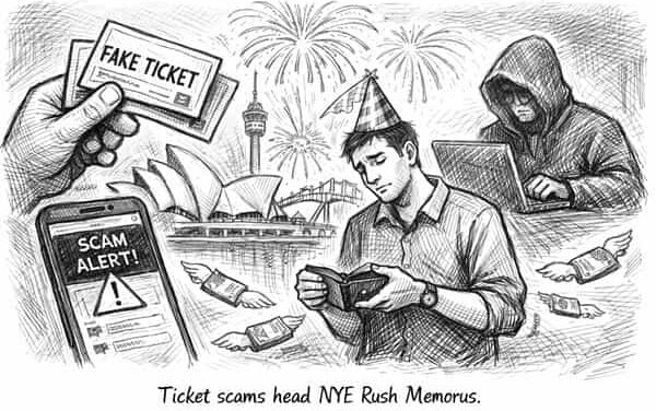 Ticket Scams Cost Aussies $432 as NYE Demand Surges