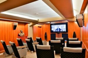 One of Aria's two private screening rooms.