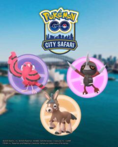 PGO-MCS_CitySafari_2025_Sydney_v2-4x5._V2©2025 Niantic, Inc. ©2025 Pokémon. ©1995–2025 Nintendo Creatures Inc. GAME FREAK inc. Pokémon and Pokémon character names are trademarks of Nintendo.