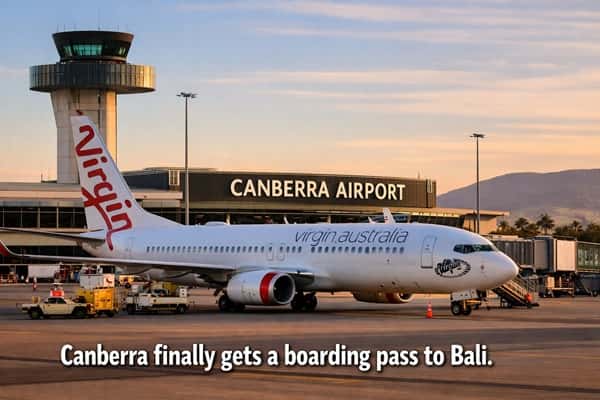 Virgin Australia Launches Direct Canberra–Bali Flights