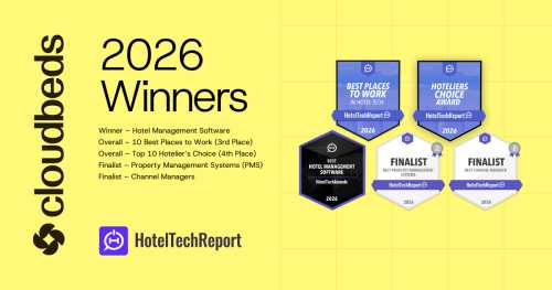 Cloudbeds Wins Big at 2026 HotelTechAwards, Leading Hospitality Tech