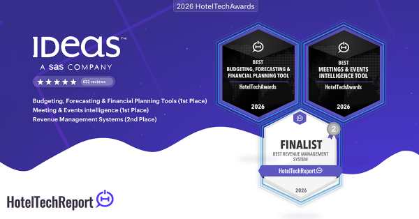 IDeaS Triumphs with Three Wins at 2026 HotelTechAwards
