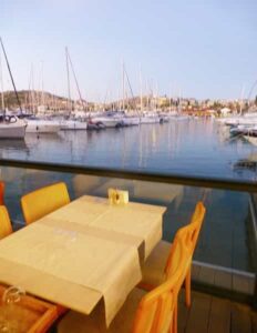 View of Cesme port from Sade re4staurant