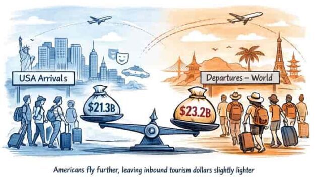 US tourism deficit widens despite strong visitor spend