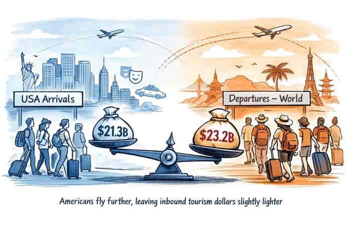 US tourism deficit widens despite strong visitor spend