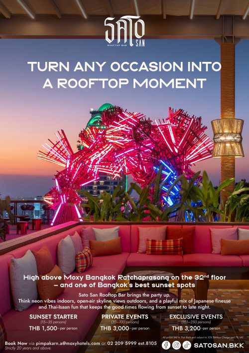 BKKOX Flyer Turn anny occasion into a rooftop moment