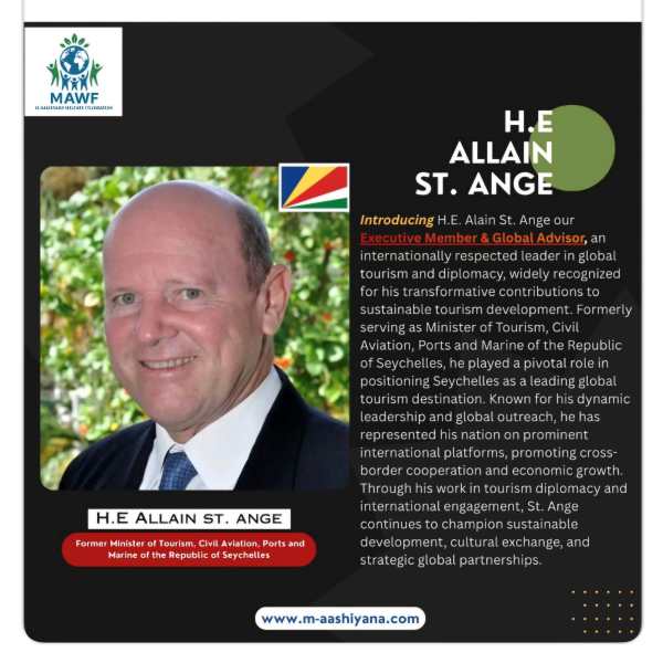 Alain St. Ange Joins M-Aashiyana as Global Advisor
