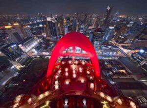 Arial view of the Red Sky at Centara Grand & Bangkok Convention Centre at CentralWorld