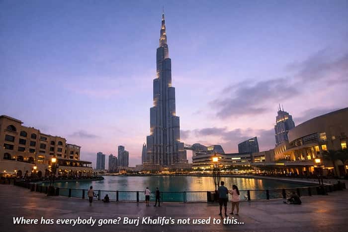 Dubai Tourism Wobbles as Burj Khalifa Crowds Vanish