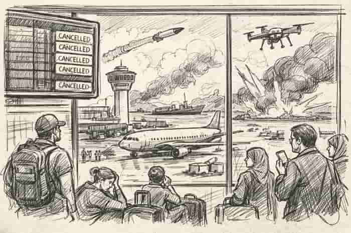 Middle East Airspace Crisis Leaves Travellers Stranded