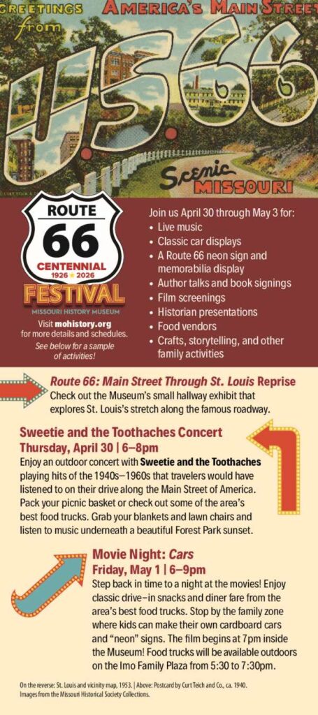 Missouri History Museum to celebrate Route 66 centennial with four-day festival 1