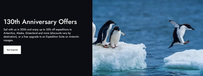 HX Expeditions 130 Years: Antarctica Suite Upgrade Deal