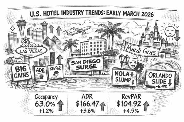 US Hotel Results Rise in Week Ending 7 March