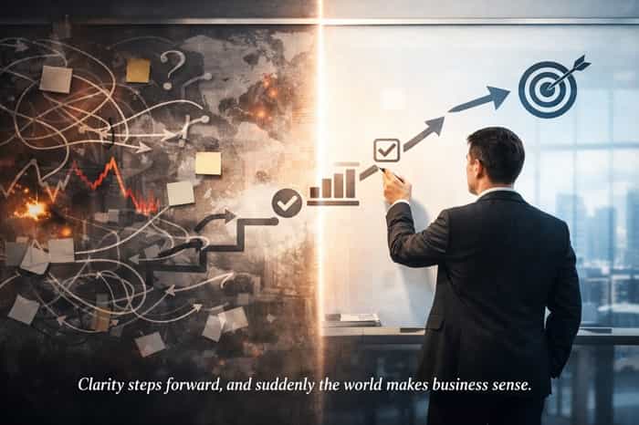 Clarity Drives Strategy in Chaos and Conflict