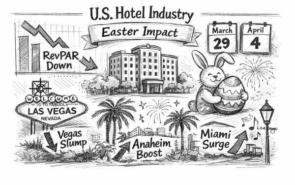 U.S. Hotels Dip as Easter Shift Skews Weekly Results