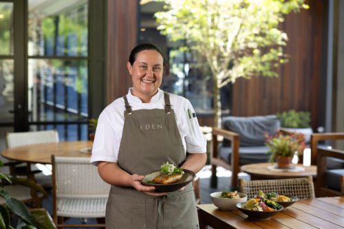 Head Chef Fiona Hatchett who leads the kitchen where the focus is on delicious and nutrious meals for groups