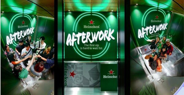 Heineken Turns CBD Elevator Into a Surprise Afterwork Bar