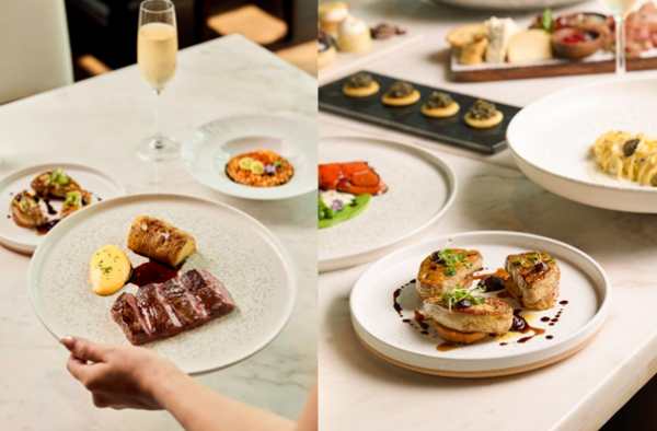 Left Westholme Wagyu Beef – Right Foie Gras Crostini