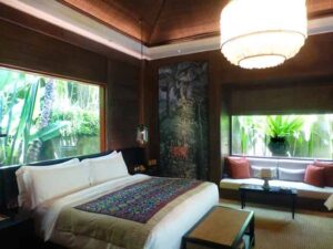 One of Mandapa's beautiful pool villa bedrooms