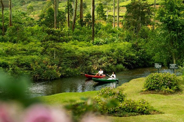 Reservoir kayaking; on-site waterfall at Aadya Tea Bungalows