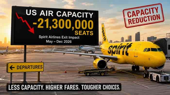 Spirit Exit Strips 21M Seats from US Skies in 2026