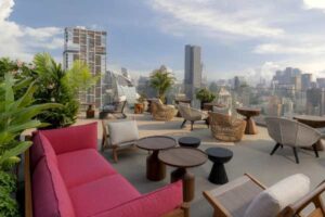 BKKOX Sato San rooftop bar_The Pier side sofa_Day 02