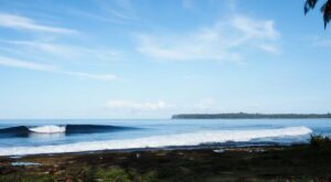 Clean lines roll through Simeulue’s quiet, uncrowded reef breaks. Image by - Alex Benaud